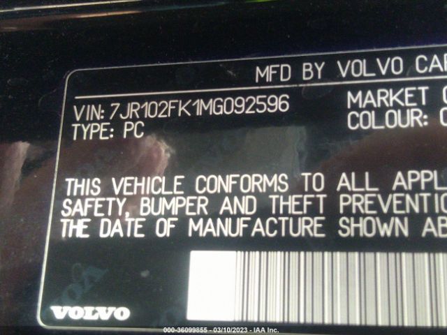 7JR102FK1MG092596 Volvo S60 Momentum