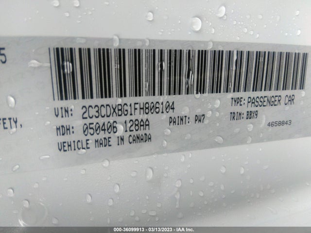 Dodge Charger Se 2015 2C3CDXBG1FH806104 Image 9