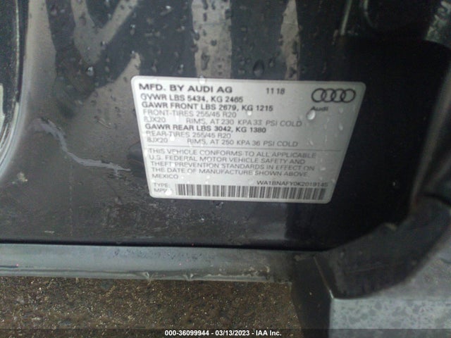 WA1BNAFY0K2019145 Audi Q5 Premium Plus