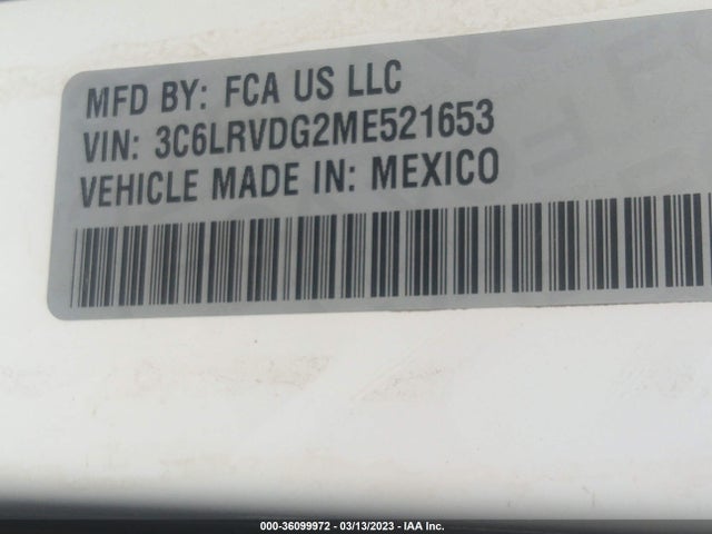 2021 Ram Promaster, VIN: 3C6LRVDG2ME521653