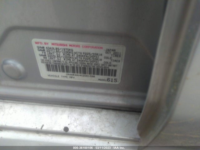 JA4AR4AU4CZ001598 Mitsubishi Outlander Sport Se