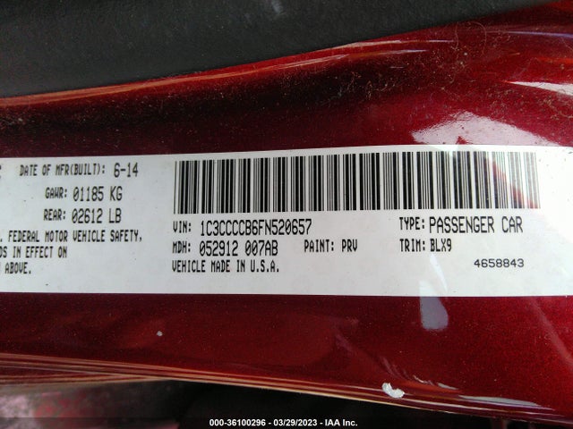 1C3CCCCB6FN520657 Chrysler 200 C