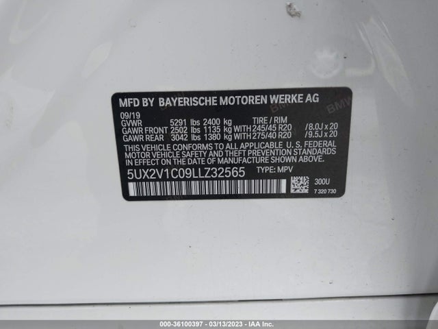2020 BMW X4, VIN: 5UX2V1C09LLZ32565