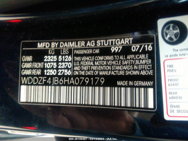 WDDZF4JB6HA079179 Mercedes-Benz E-class E 300