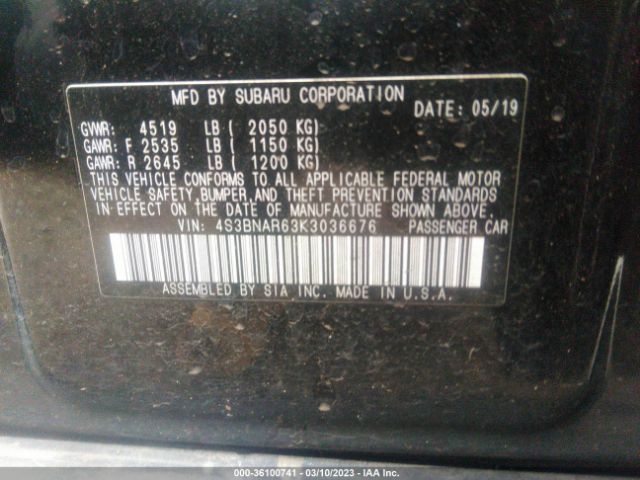 4S3BNAR63K3036676 Subaru Legacy Sport