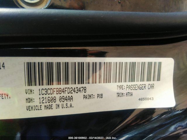 1C3CDFBB4FD243478 Dodge DART SXT
