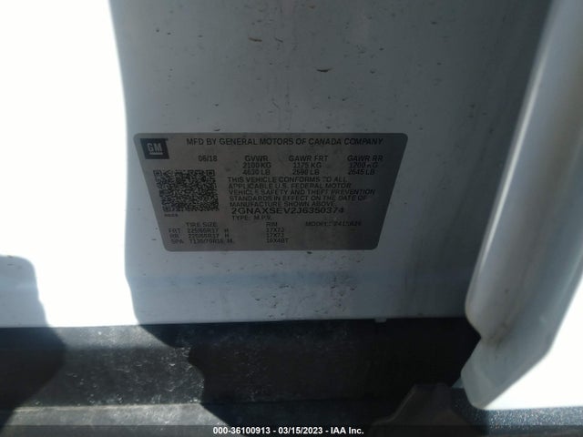 Chevrolet EQUINOX LT 2018 2GNAXSEV2J6350374 Image 9