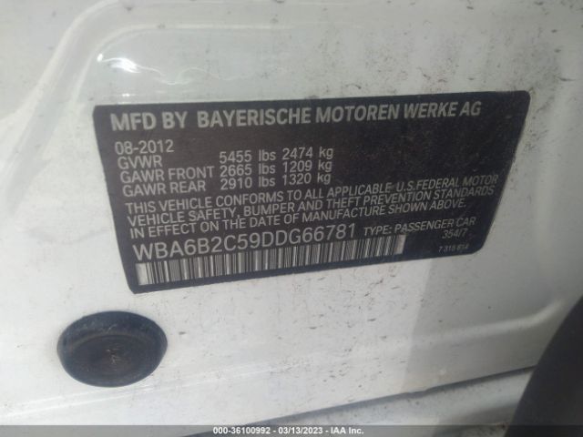WBA6B2C59DDG66781 BMW 6 Series 650i