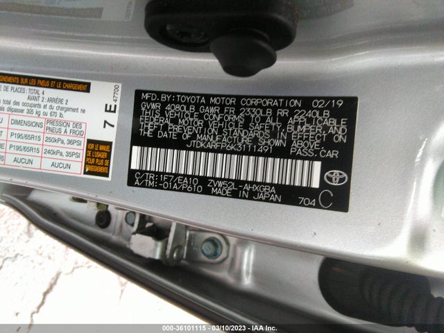 Toyota Prius Prime Plus/premium/advanced 2019 JTDKARFP6K3111491 Image 9