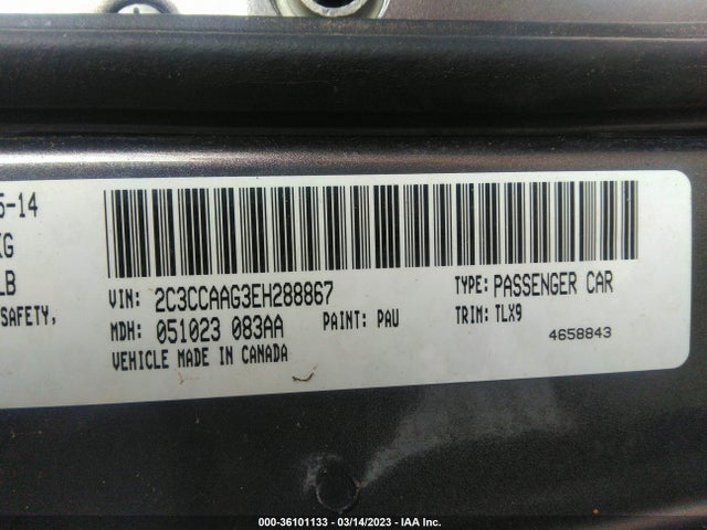 2C3CCAAG3EH288867 Chrysler 300