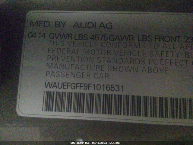 WAUEFGFF9F1016531 Audi A3 2.0t Premium Plus