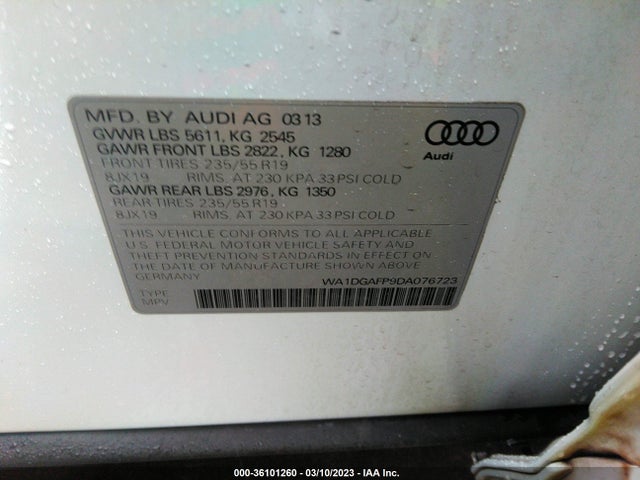 Audi Q5 Premium Plus 2013 WA1DGAFP9DA076723 Image 9