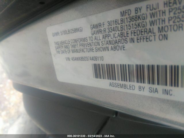 4S4WX85D374409110 Subaru B9 Tribeca 7-pass Ltd