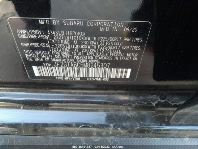 JF2GTABC5M8245307 Subaru Crosstrek
