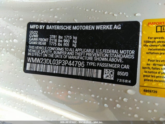2023 Mini Roadster, VIN: WMW23DL03P3P44796