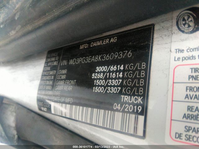 WD3PG3EA8K3609376 Mercedes-Benz METRIS CARGO VAN