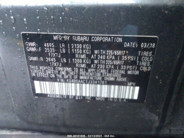 4S4BSAAC1J3341761 Subaru OUTBACK