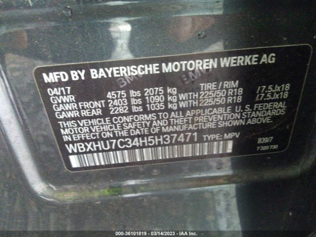 WBXHU7C34H5H37471 BMW X1 Sdrive28i