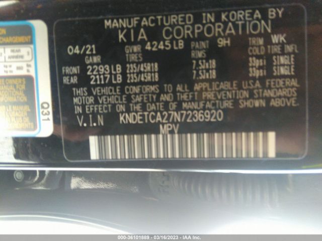 KNDETCA27N7236920 KIA Seltos Sx