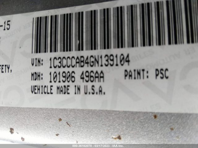 1C3CCCAB4GN139104 Chrysler 200 Limited
