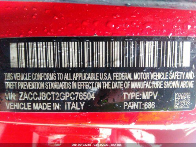ZACCJBCT2GPC76504 Jeep Renegade Trailhawk