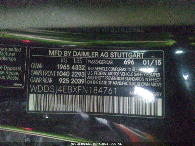 WDDSJ4EBXFN184761 Mercedes-Benz Cla-class Cla 250