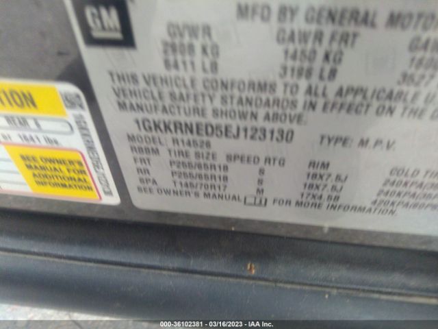 1GKKRNED5EJ123130 GMC ACADIA SLE