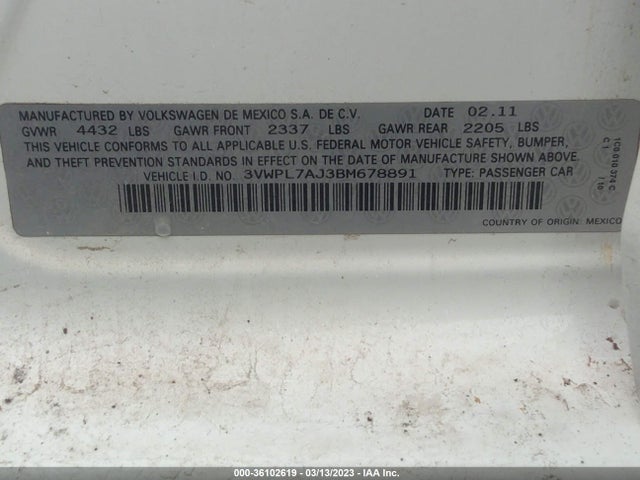 3VWPL7AJ3BM678891 Volkswagen Jetta Sportwagen Tdi