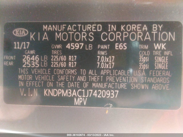 KIA Sportage Lx 2018 KNDPM3AC1J7420937 Image 9