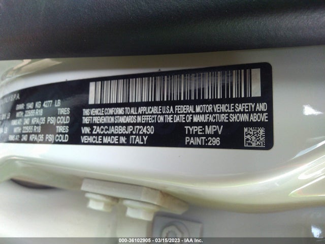 Jeep Renegade Altitude 2018 ZACCJABB6JPJ72430 Image 10