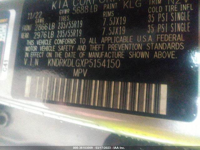 2023 Kia Sorento, VIN: KNDRKDLGXP5154150