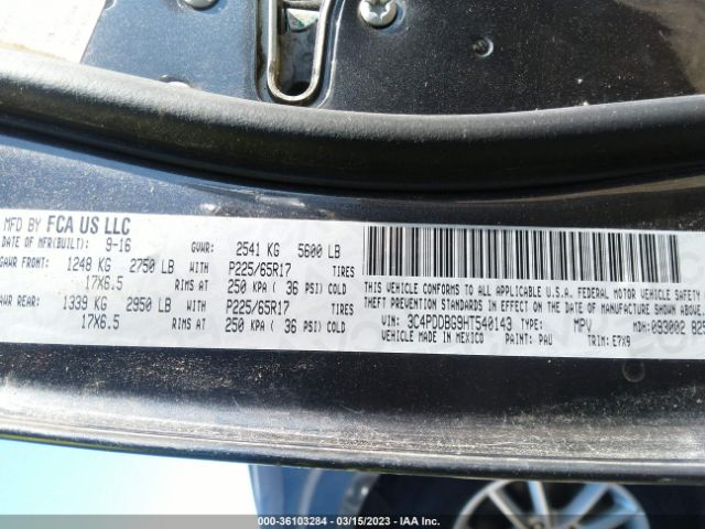 3C4PDDBG9HT540143 Dodge Journey Sxt