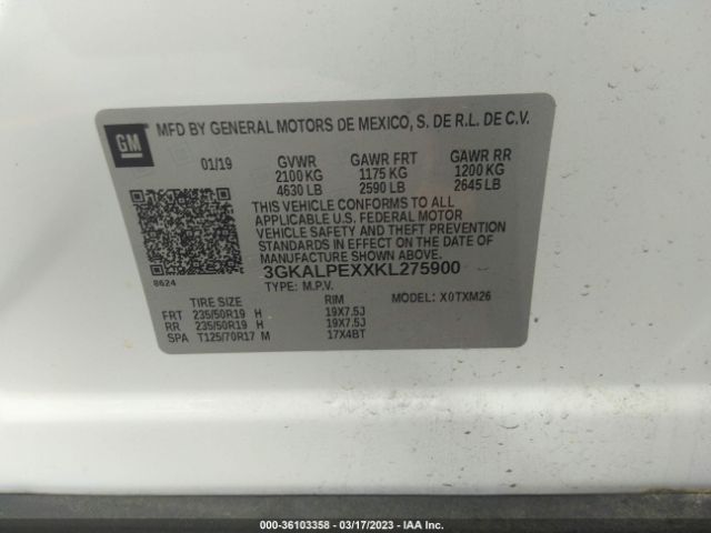3GKALPEXXKL275900 GMC Terrain Slt