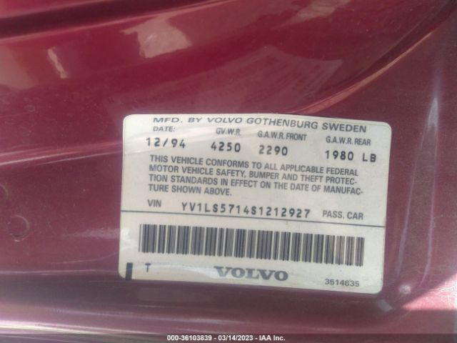 YV1LS5714S1212927 Volvo 850