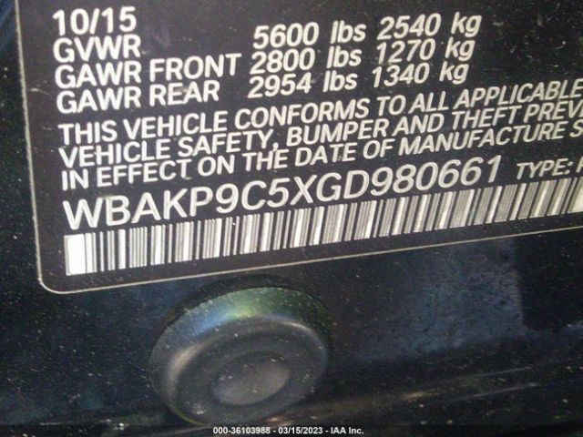 WBAKP9C5XGD980661 BMW 5 Series 550i Xdrive
