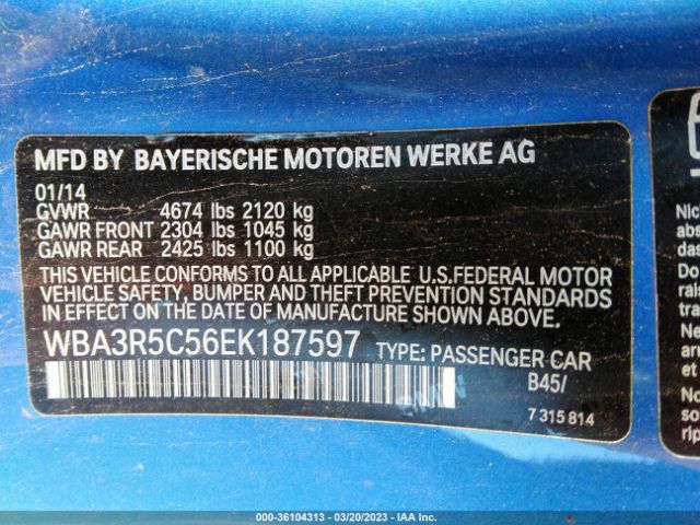 WBA3R5C56EK187597 BMW 4 Series 435i Xdrive