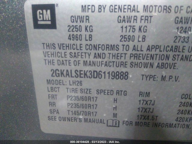 2GKALSEK3D6119888 GMC Terrain Sle