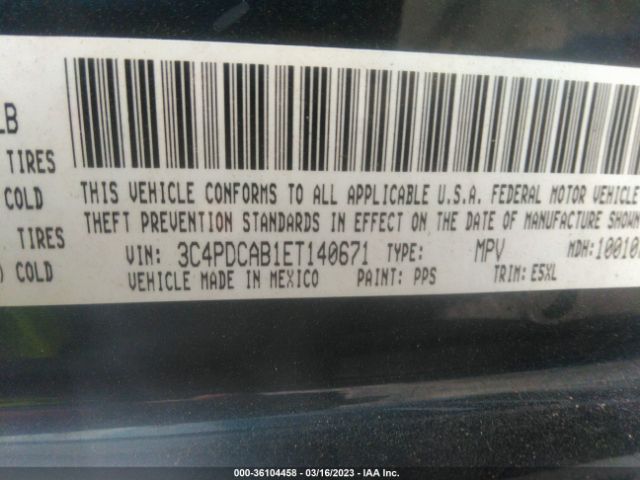 3C4PDCAB1ET140671 Dodge Journey American Value Pkg
