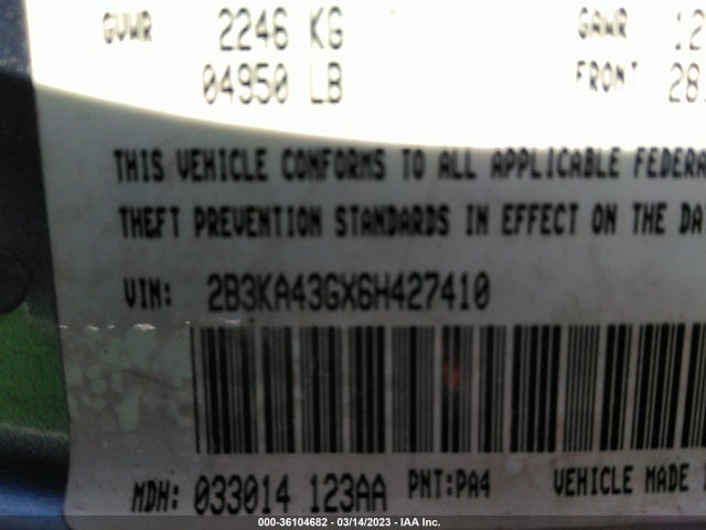 Dodge Charger 2006 2B3KA43GX6H427410 Image 10