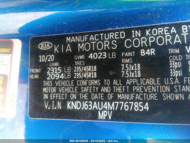 KNDJ63AU4M7767854 KIA Soul Gt-line
