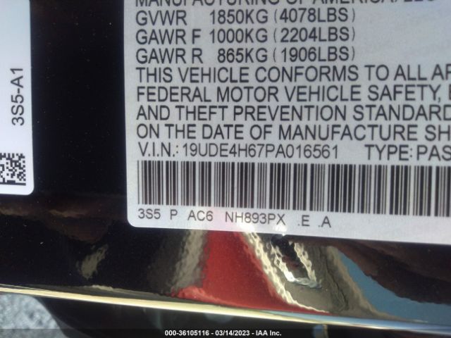 19UDE4H67PA016561 Acura Integra W/a-spec Tech Package