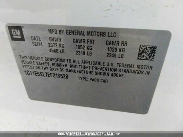 Chevrolet MALIBU LT 2014 1G11E5SL7EF219528 Image 9