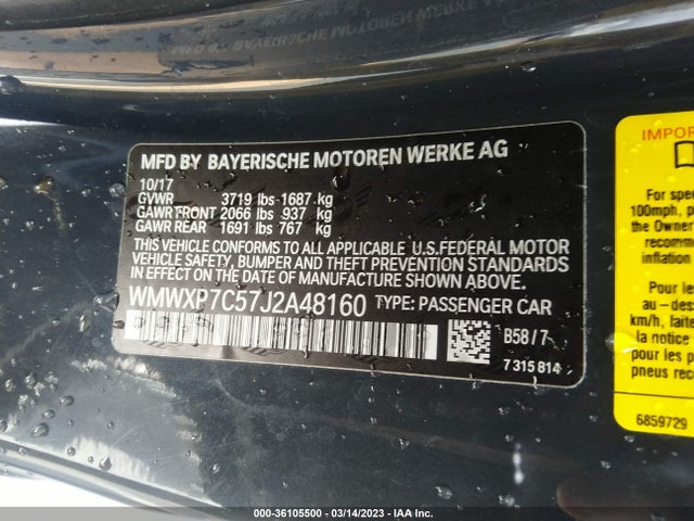 2018 Mini Cooper, VIN: WMWXP7C57J2A48160