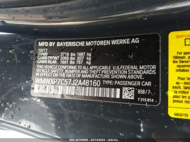WMWXP7C57J2A48160 Mini Hardtop 2 Door Cooper S