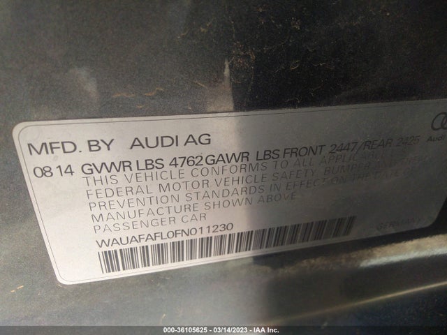 WAUAFAFL0FN011230 Audi A4 PREMIUM