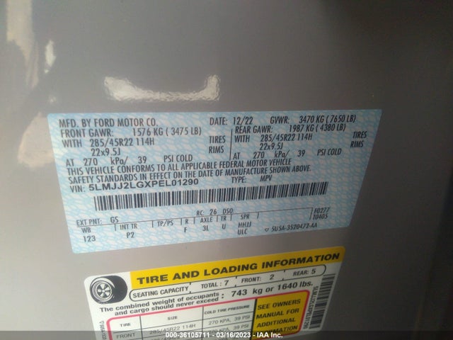 2023 Lincoln Navigator, VIN: 5LMJJ2LGXPEL01290