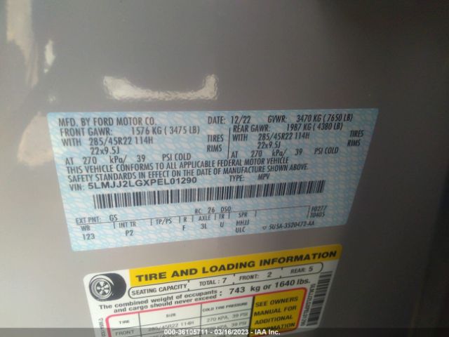 5LMJJ2LGXPEL01290 Lincoln Navigator Reserve