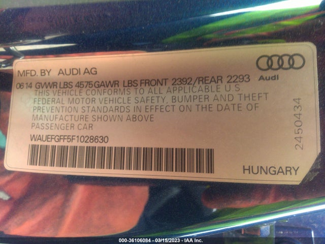 WAUEFGFF5F1028630 Audi A3 2.0t Premium Plus