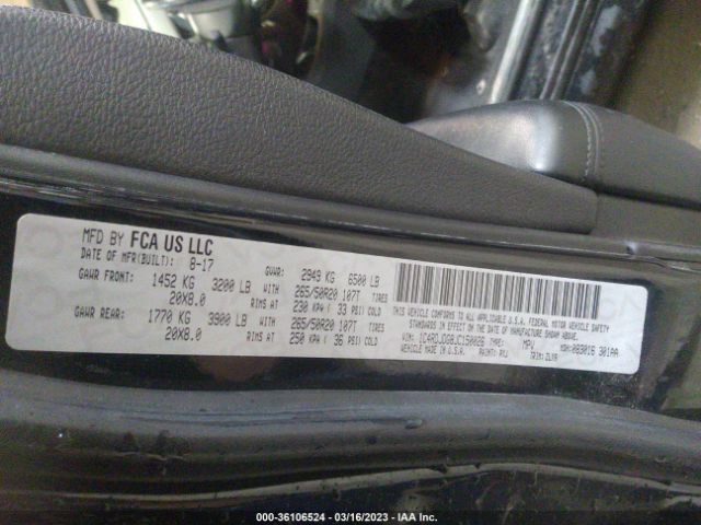 1C4RDJDG8JC150026 Dodge DURANGO GT