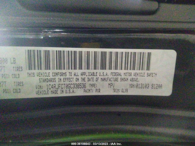 1C4RJFCT0GC338536 Jeep Grand Cherokee Overland